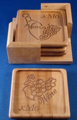 Maple Wood Coaster Set